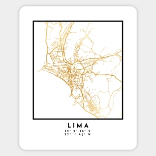 LIMA PERU CITY STREET MAP ART Sticker